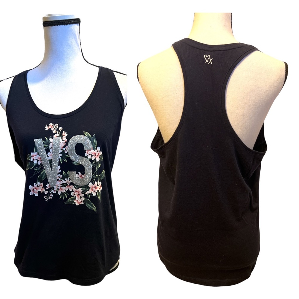 Victoria's Secret Sparkle Racerback Floral VS Tank